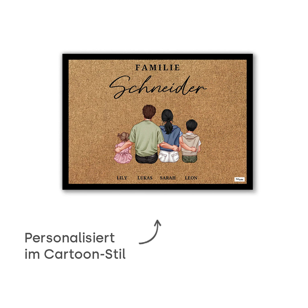 Personalisierte Fußmatte "Familie" - famwalls