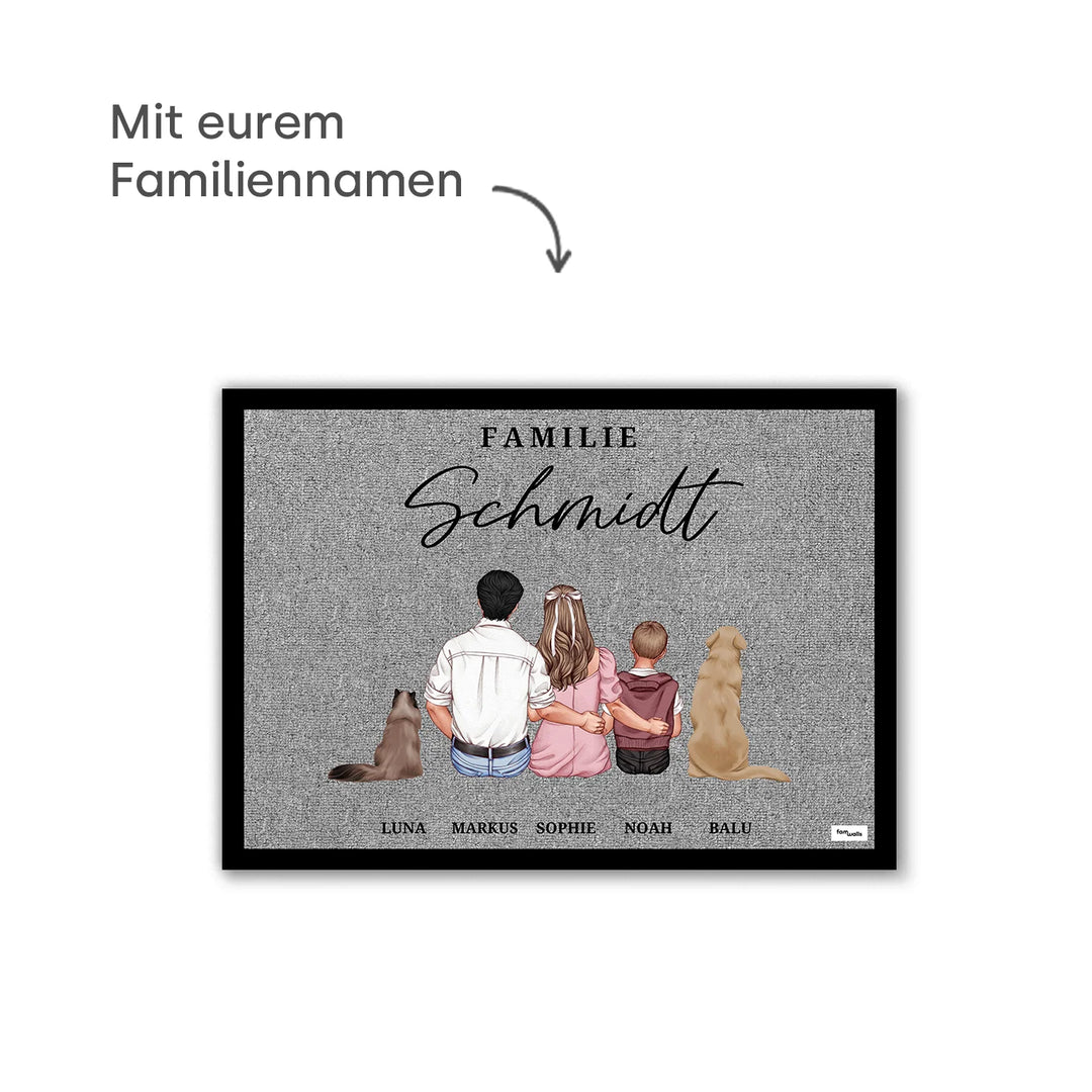 Personalisierte Fußmatte "Familie" - famwalls