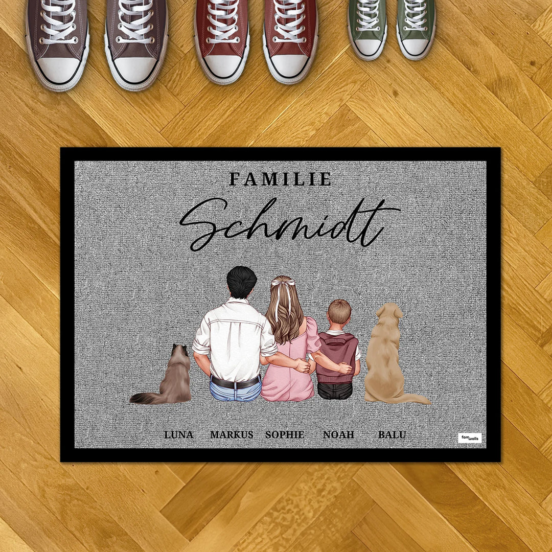 Personalisierte Fußmatte "Familie" - famwalls