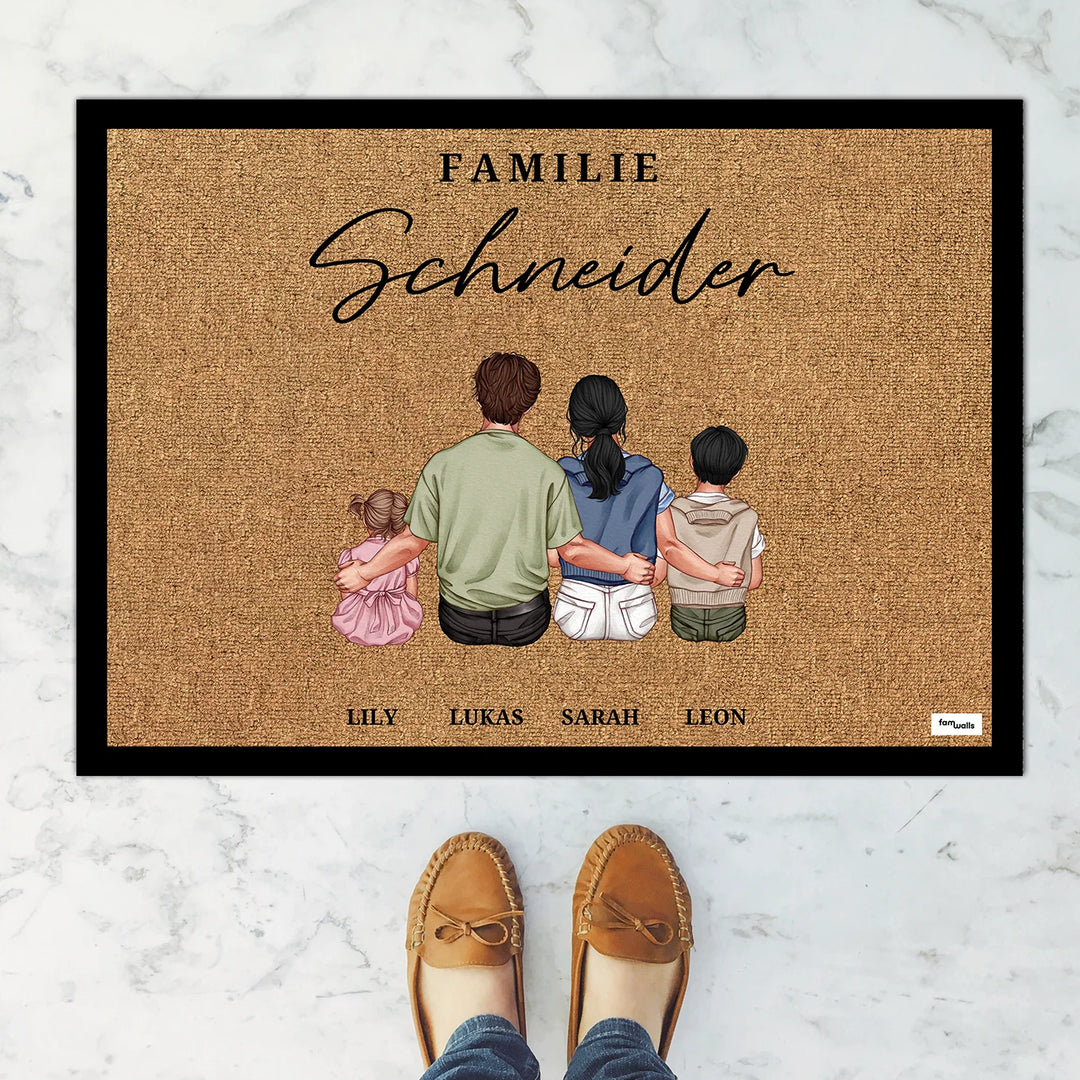 Personalisierte Fußmatte "Familie" - famwalls