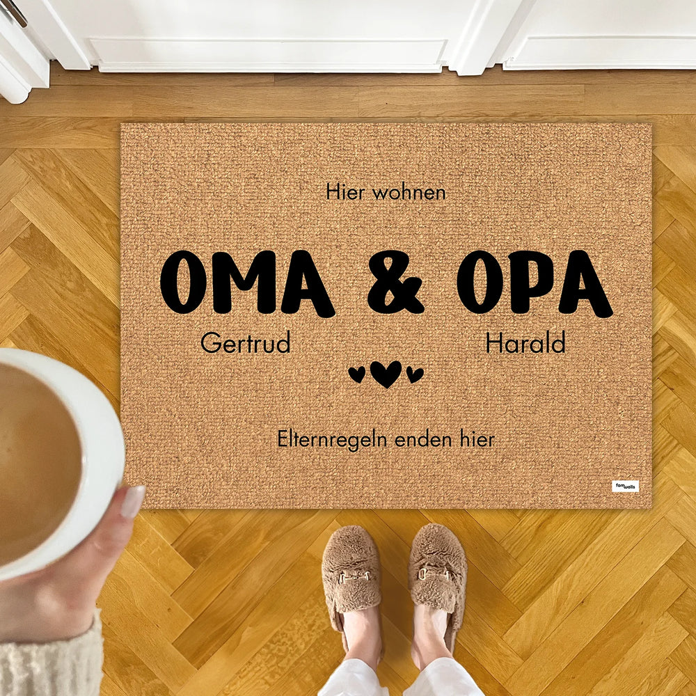 Personalisierte Fußmatte "Oma & Opa" famwalls