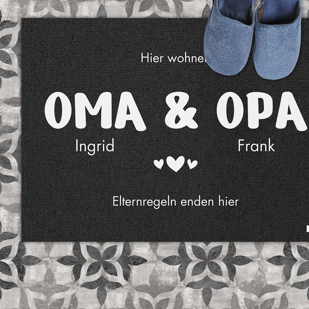 Personalisierte Fußmatte "Oma & Opa" famwalls