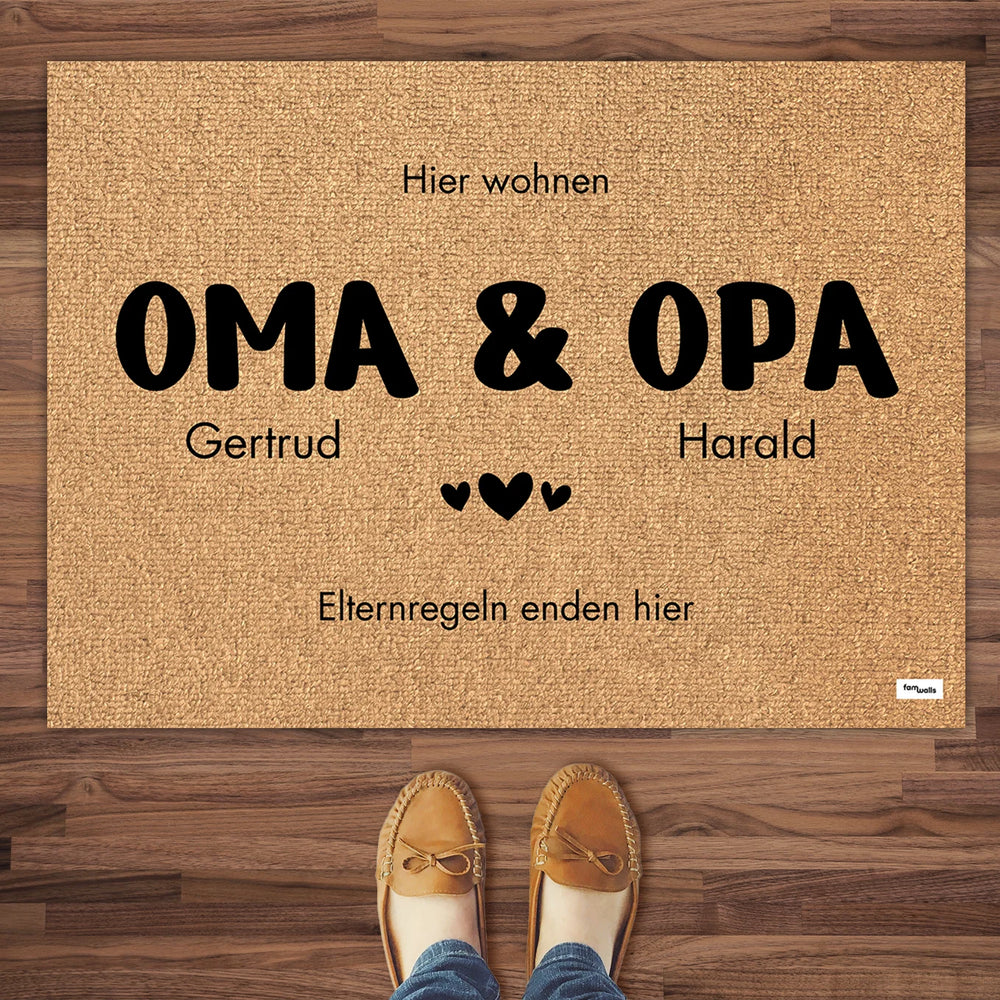 Personalisierte Fußmatte "Oma & Opa" famwalls