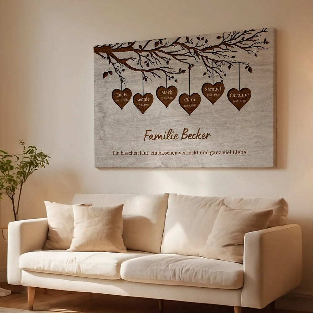 Personalisierte Leinwand "Unsere Familie" - famwalls