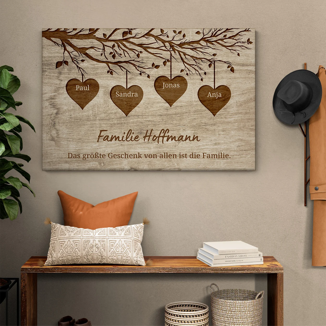 Personalisierte Leinwand "Unsere Familie" - famwalls