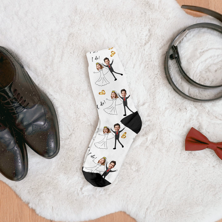 Personalisierte Socken "Hochzeitspaar" famwalls