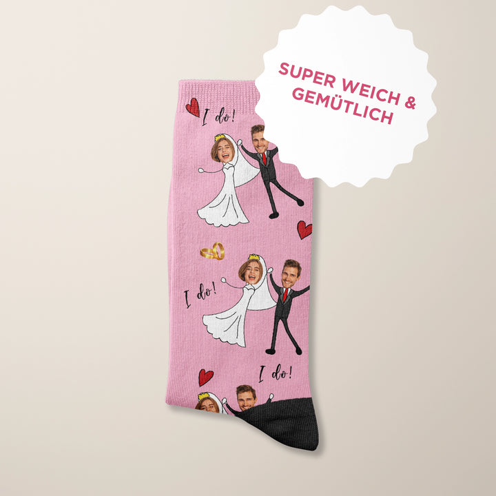 Personalisierte Socken "Hochzeitspaar" famwalls