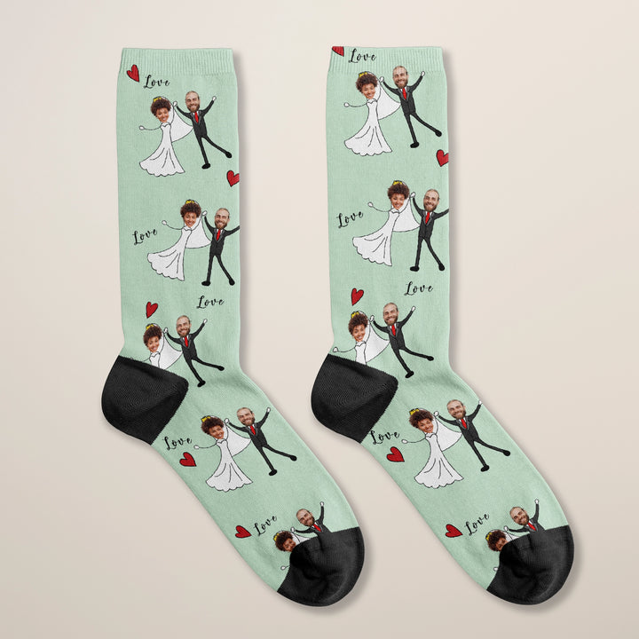 Personalisierte Socken "Hochzeitspaar" famwalls