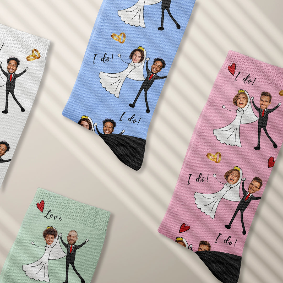 Personalisierte Socken "Hochzeitspaar" famwalls