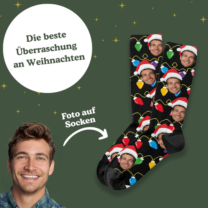 Personalisierte Socken "Weihnachten" mit Foto famwalls