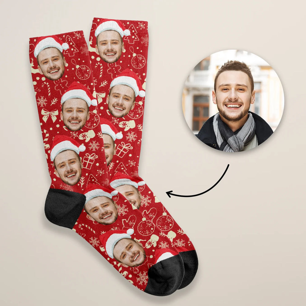 Personalisierte Socken "Weihnachten" mit Foto famwalls