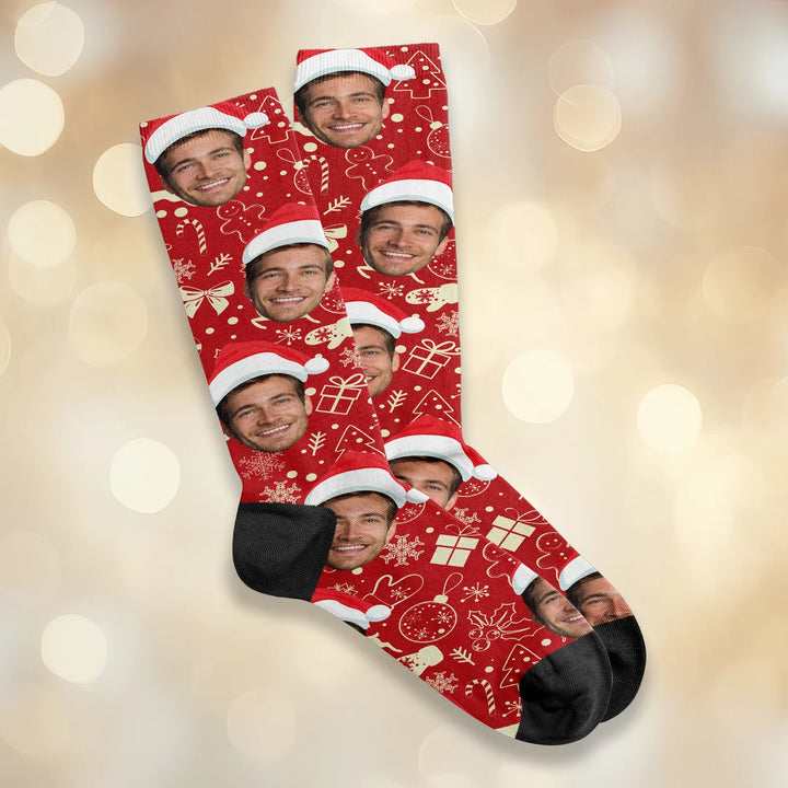 Personalisierte Socken "Weihnachtsmotiv" mit Foto famwalls