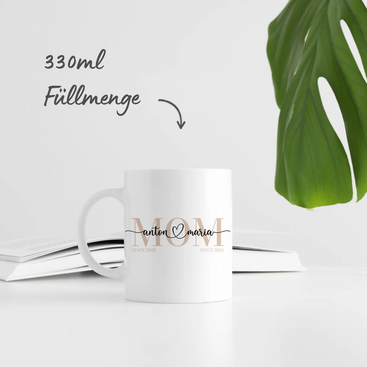 Personalisierte Tasse "Mom" famwalls