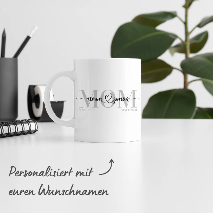 Personalisierte Tasse "Mom" famwalls