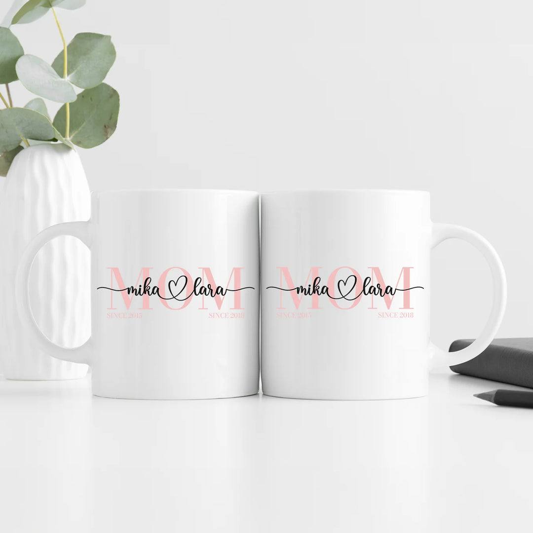 Personalisierte Tasse "Mom" famwalls