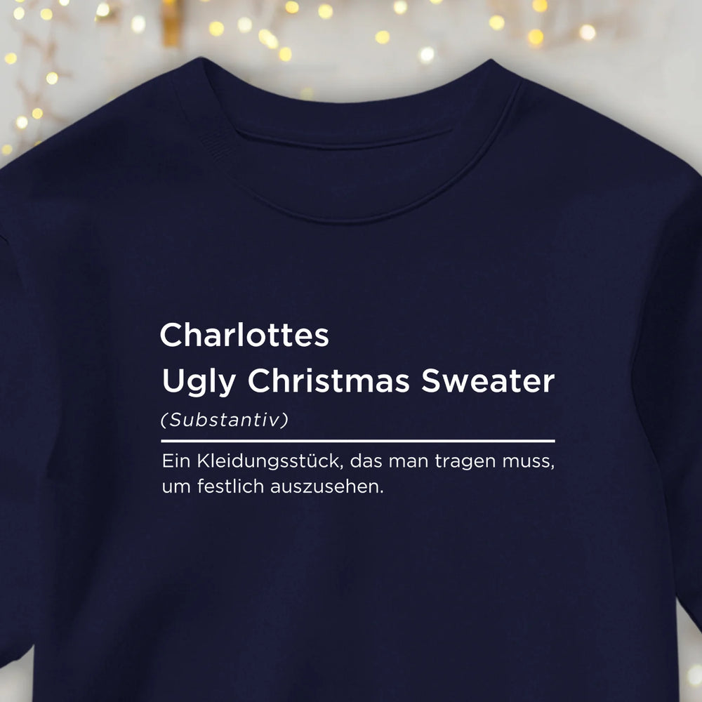 Personalisierter Christmas Sweater "Definition" famwalls