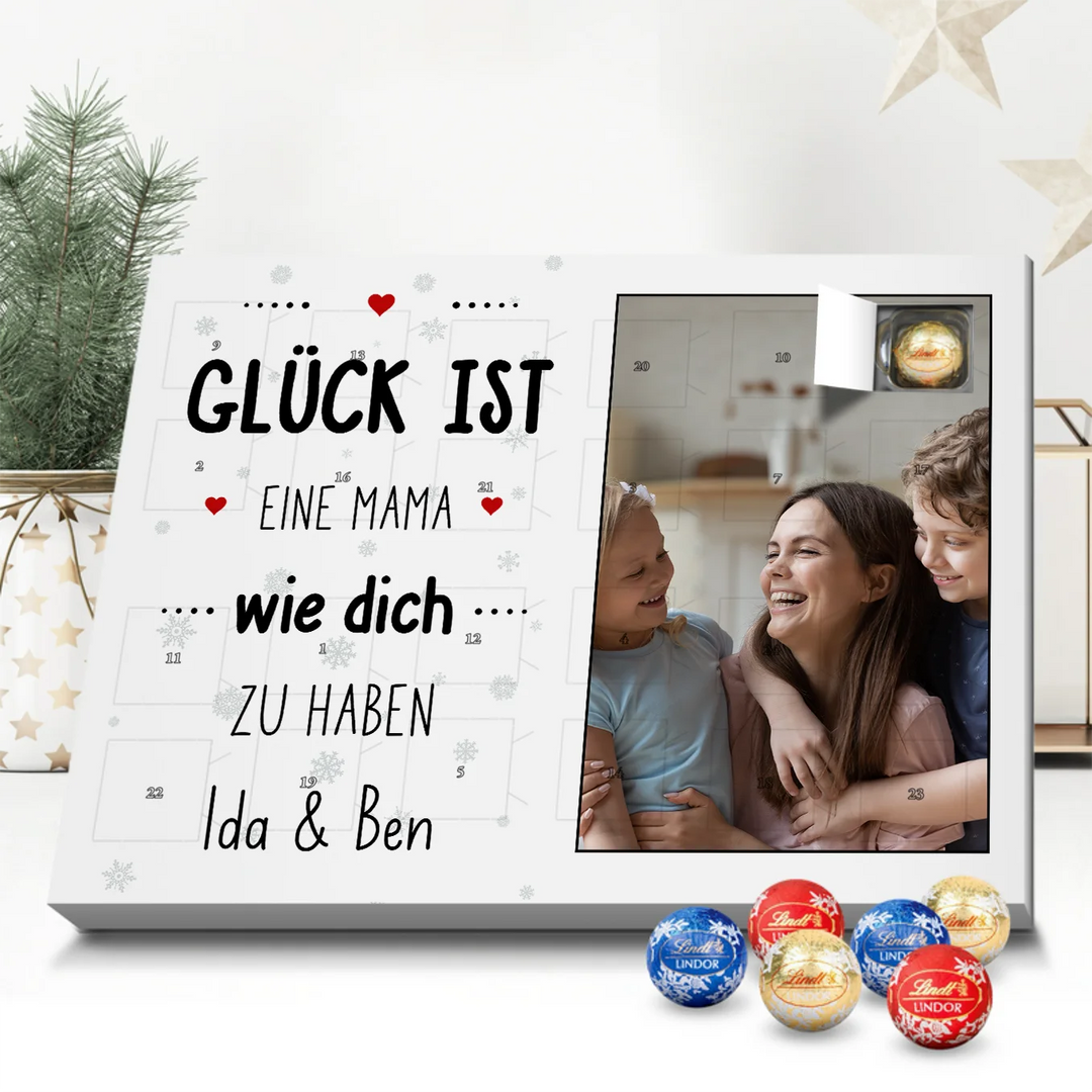 Personalisierter Lindt Adventskalender "Mama" famwalls