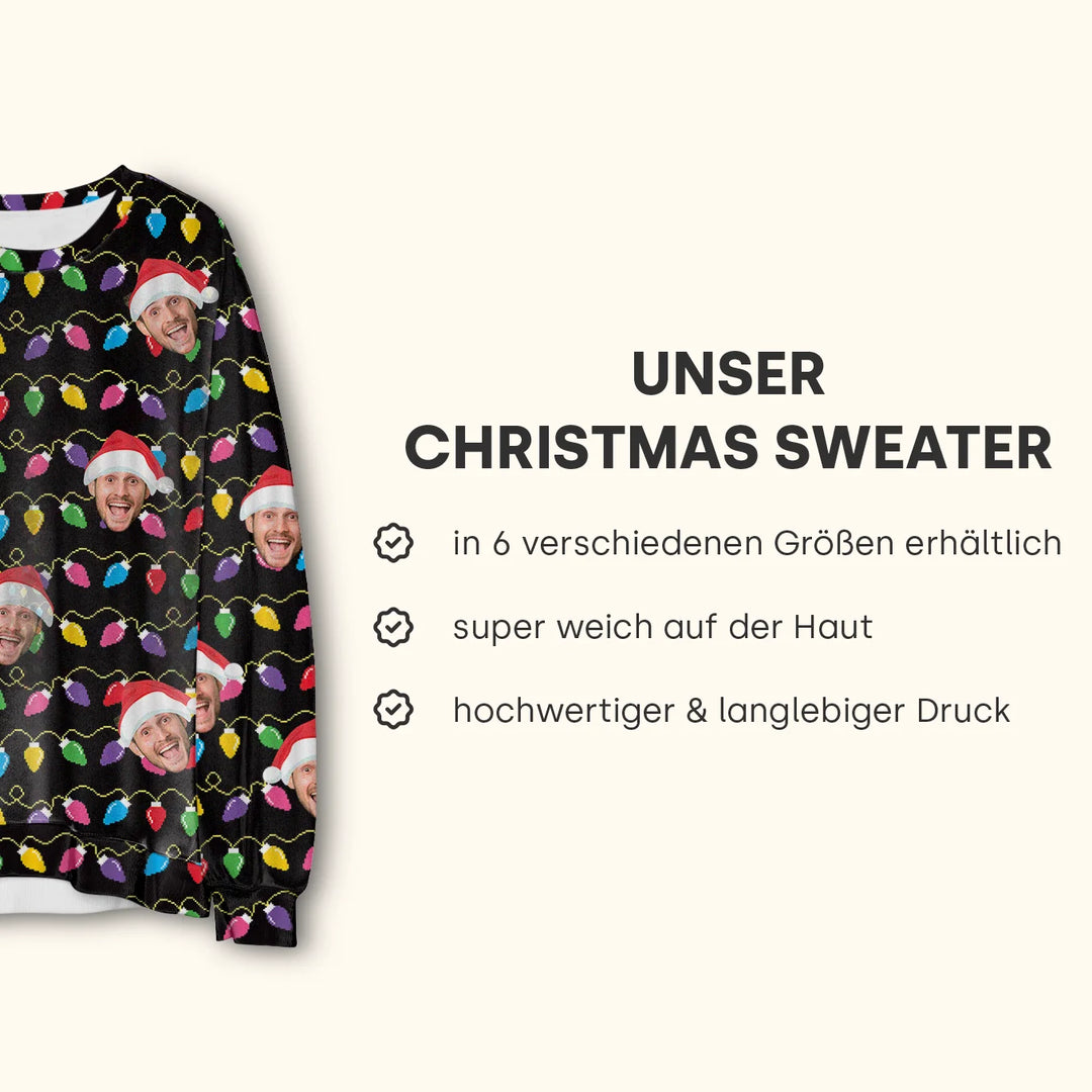 Personalisierter Ugly Christmas Sweater "Dein Foto" famwalls