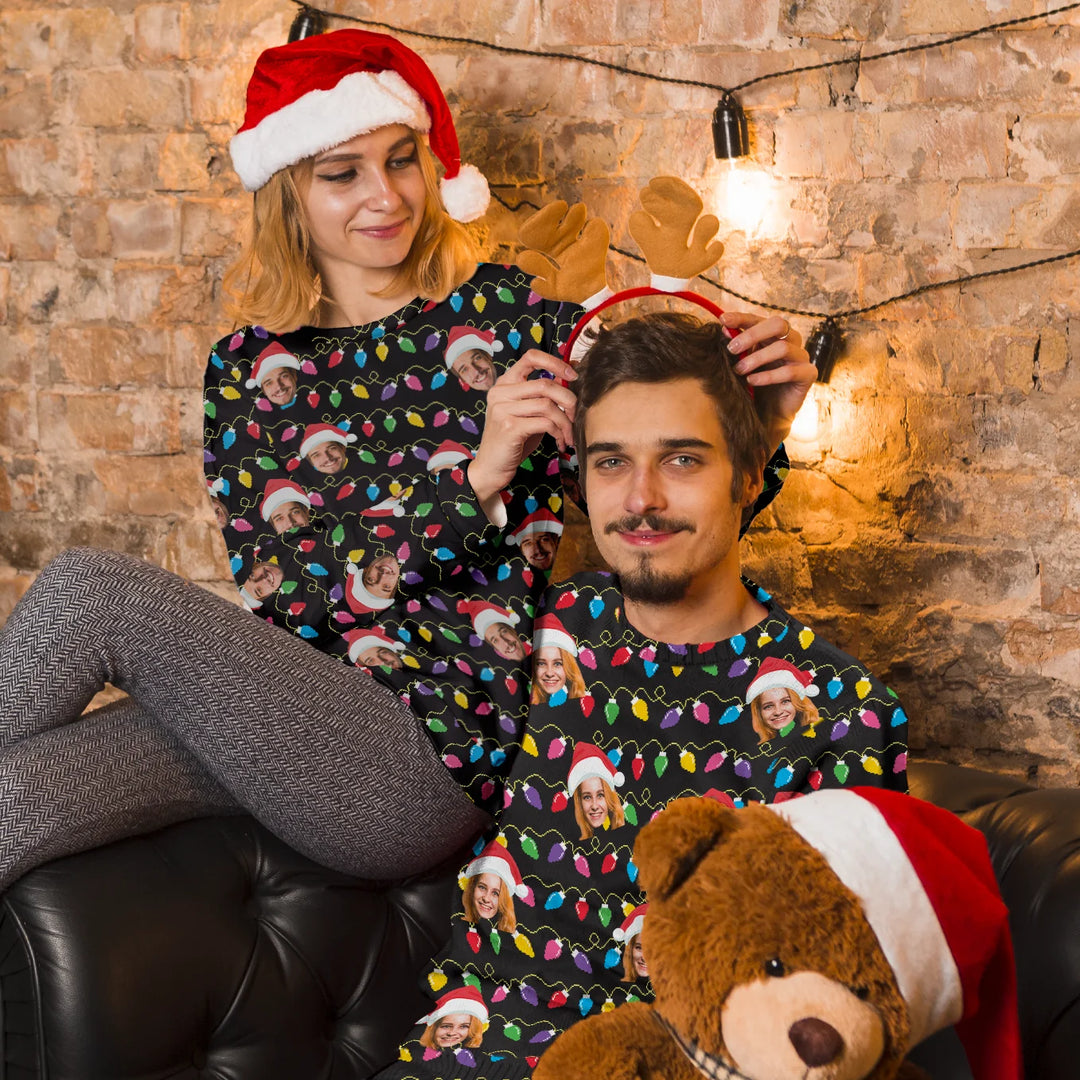 Personalisierter Ugly Christmas Sweater "Dein Foto" famwalls