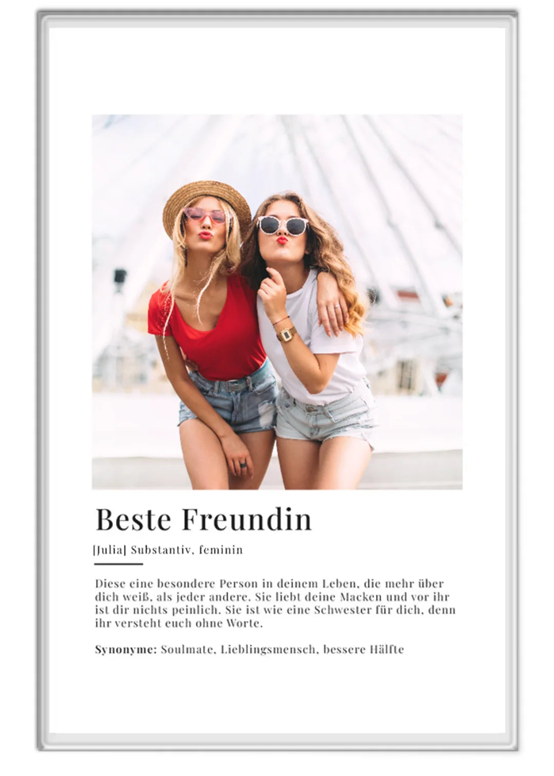 Personalisiertes Acryl-Glas "Beste Freundin Definition" famwalls