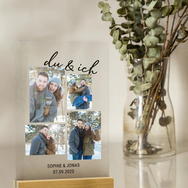 Personalisiertes Acryl-Glas "Du und ich" - famwalls