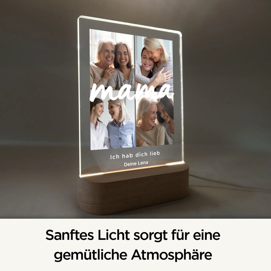 Personalisiertes Acryl-Licht "Mama" | Nachtlicht, Dekolicht, Glowlight - famwalls