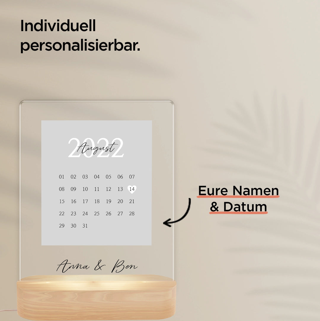 Personalisiertes Glowlight "Unser Tag" famwalls