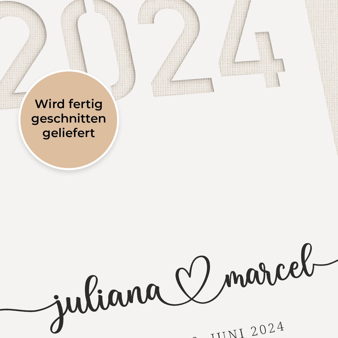 Personalisiertes Geldgeschenk zur Hochzeit "2024" famwalls