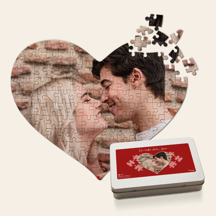 Personalisiertes Herz Puzzle "Foto" - famwalls