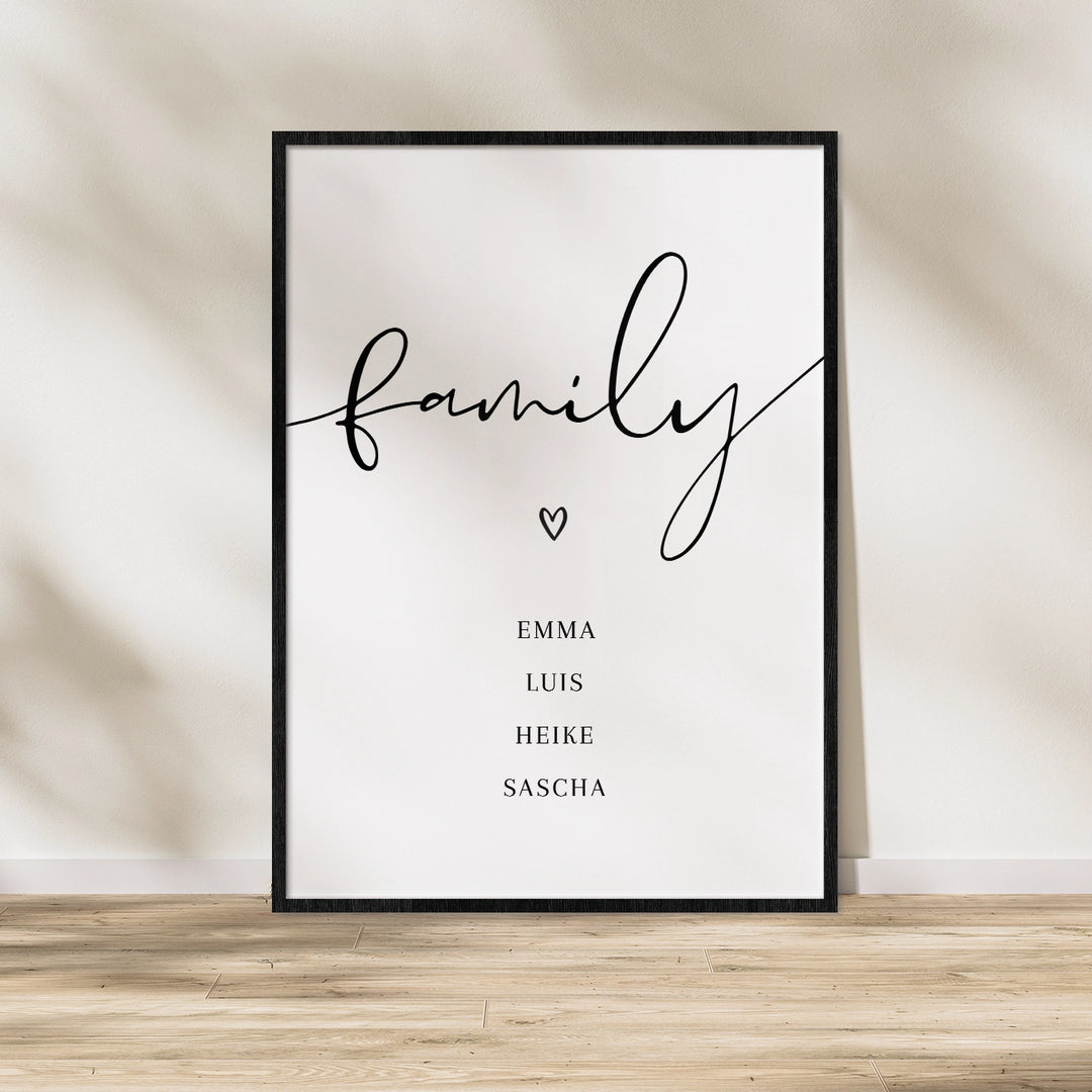 Personalisiertes Poster "Family" - famwalls