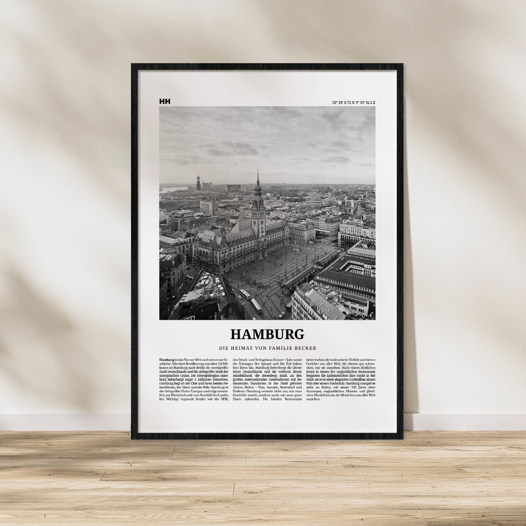 Personalisiertes Poster "Hamburg" famwalls