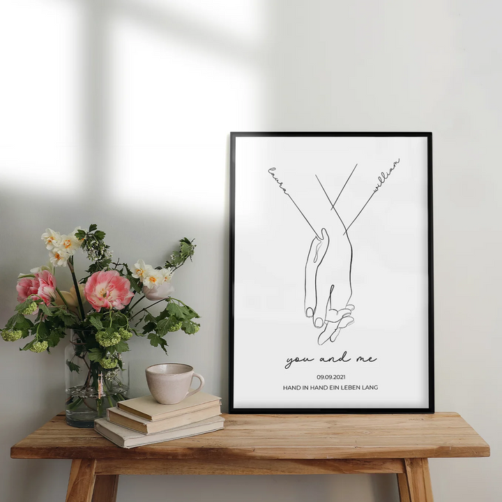 Personalisiertes Poster "Hand in Hand" famwalls