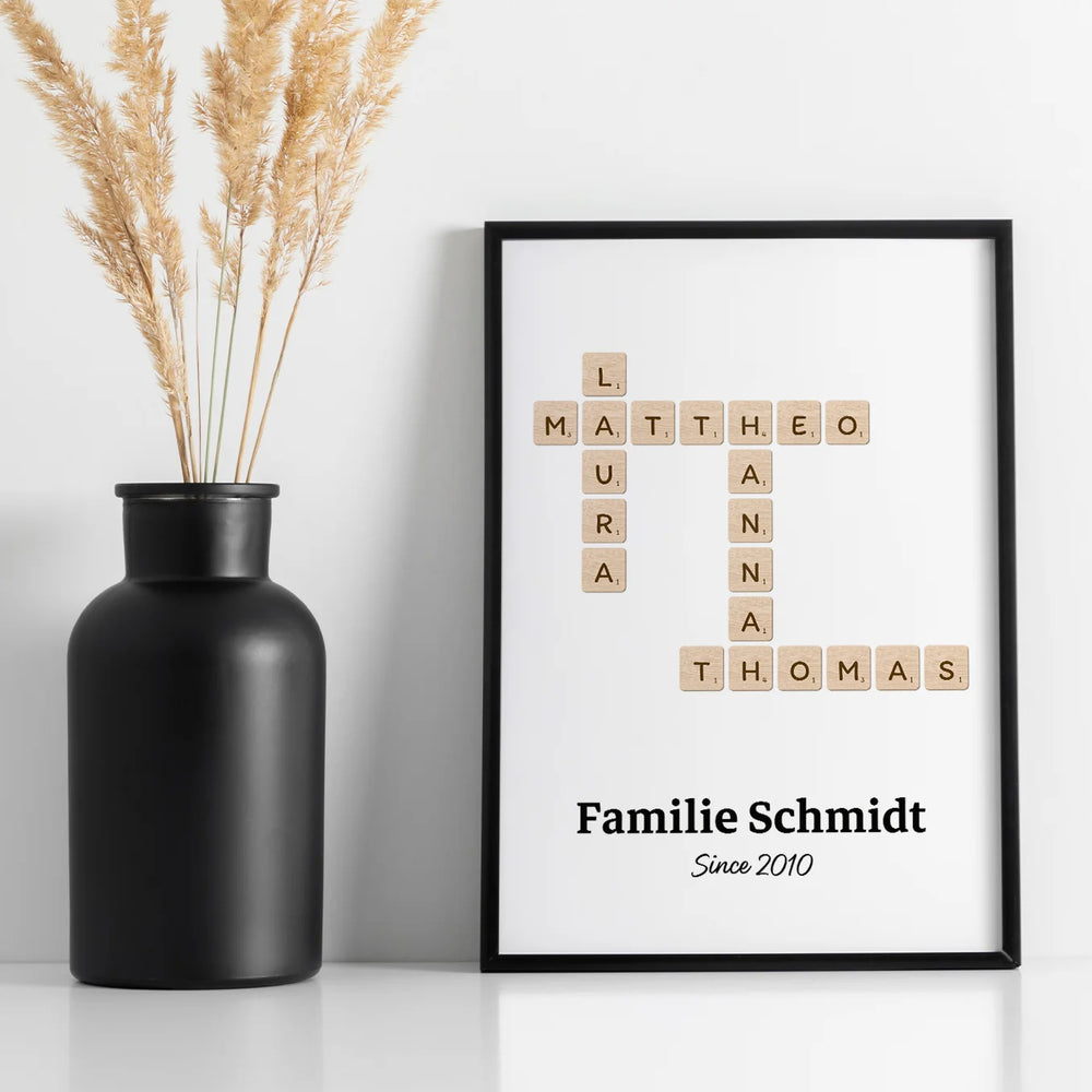 Personalisiertes Poster "Scrabble" famwalls