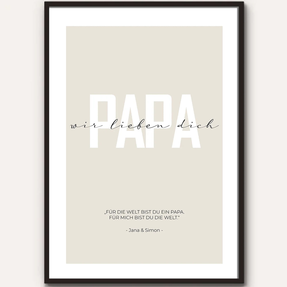 Poster "Lieber Papa" famwalls