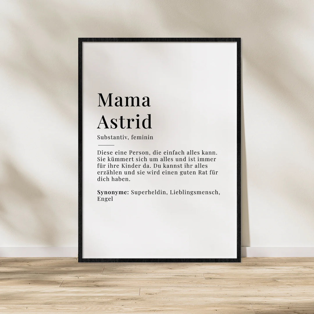 Poster "Mama Definition" famwalls