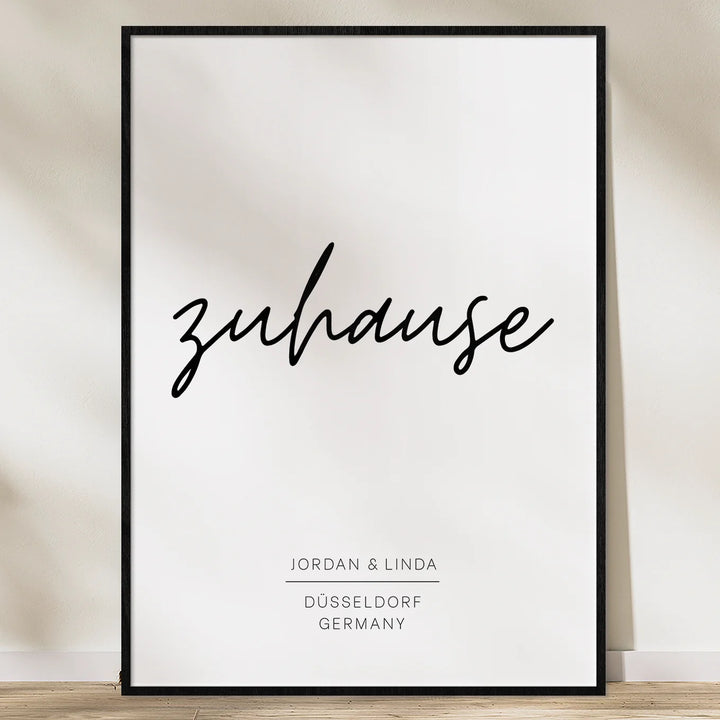 Poster "Zuhause" - famwalls