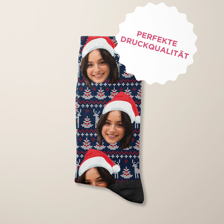 Personalisierte Socken "Weihnachten" mit Foto