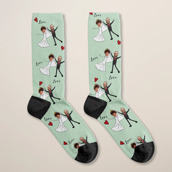 Personalisierte Socken "Hochzeitspaar"