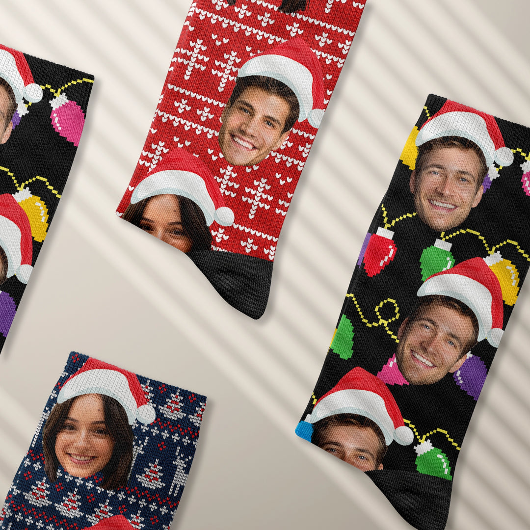 Personalisierte Socken "Weihnachten" mit Foto