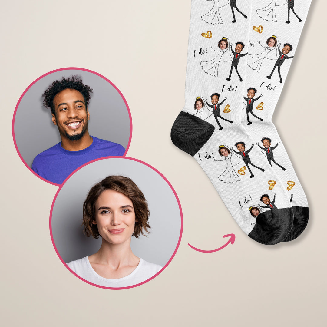 Personalisierte Socken "Hochzeitspaar"