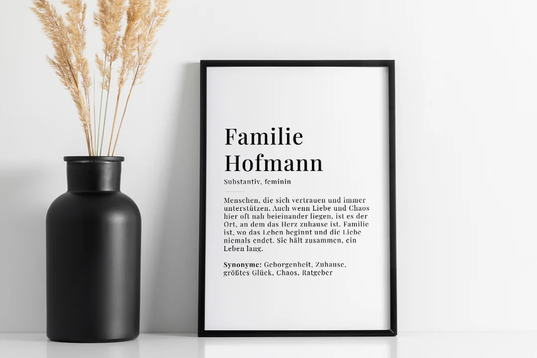 Poster "Familie Definition"