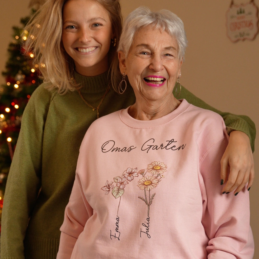 Personalisierter Sweater "Omas Garten"