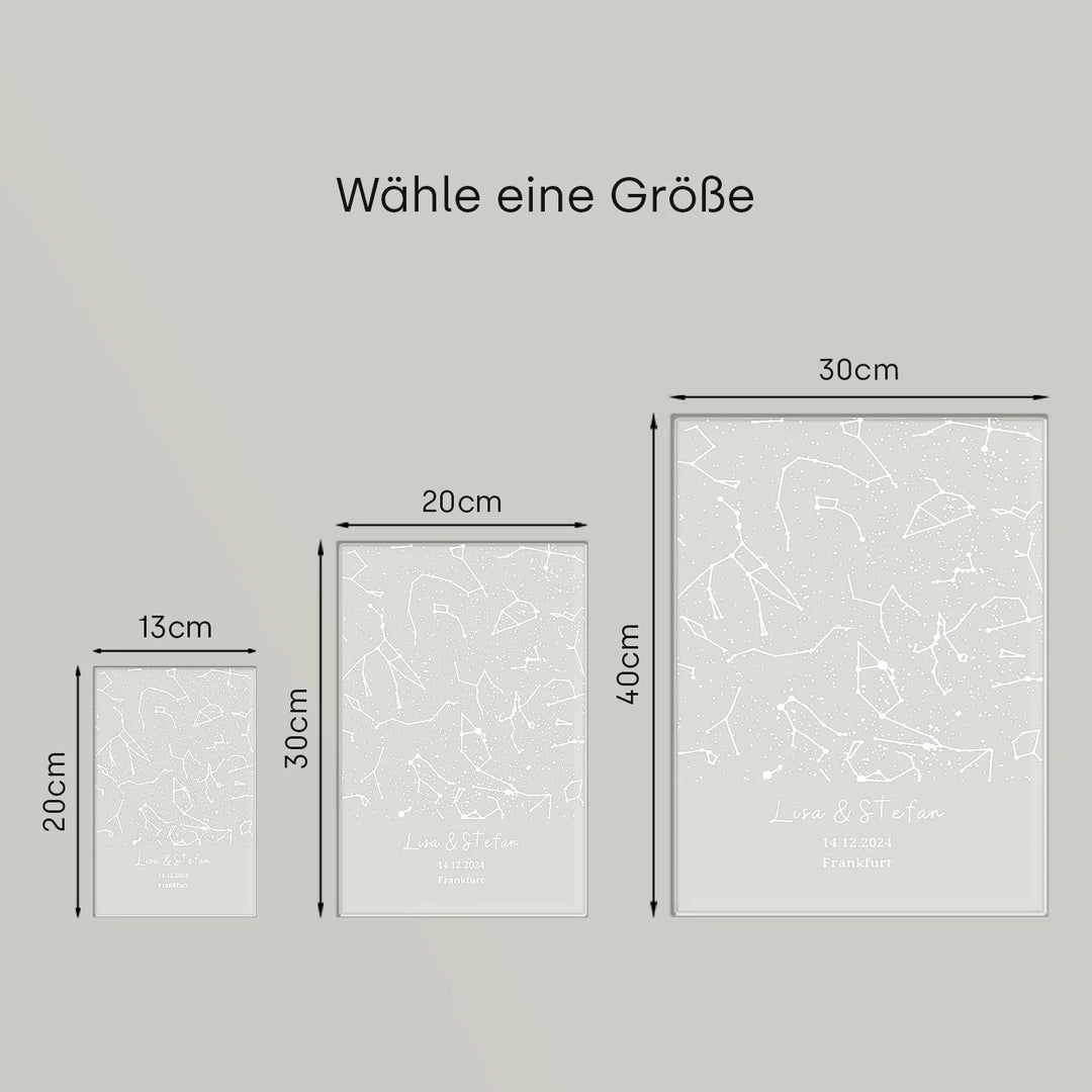 Personalisierte Acryltafel - "Sternenhimmel"
