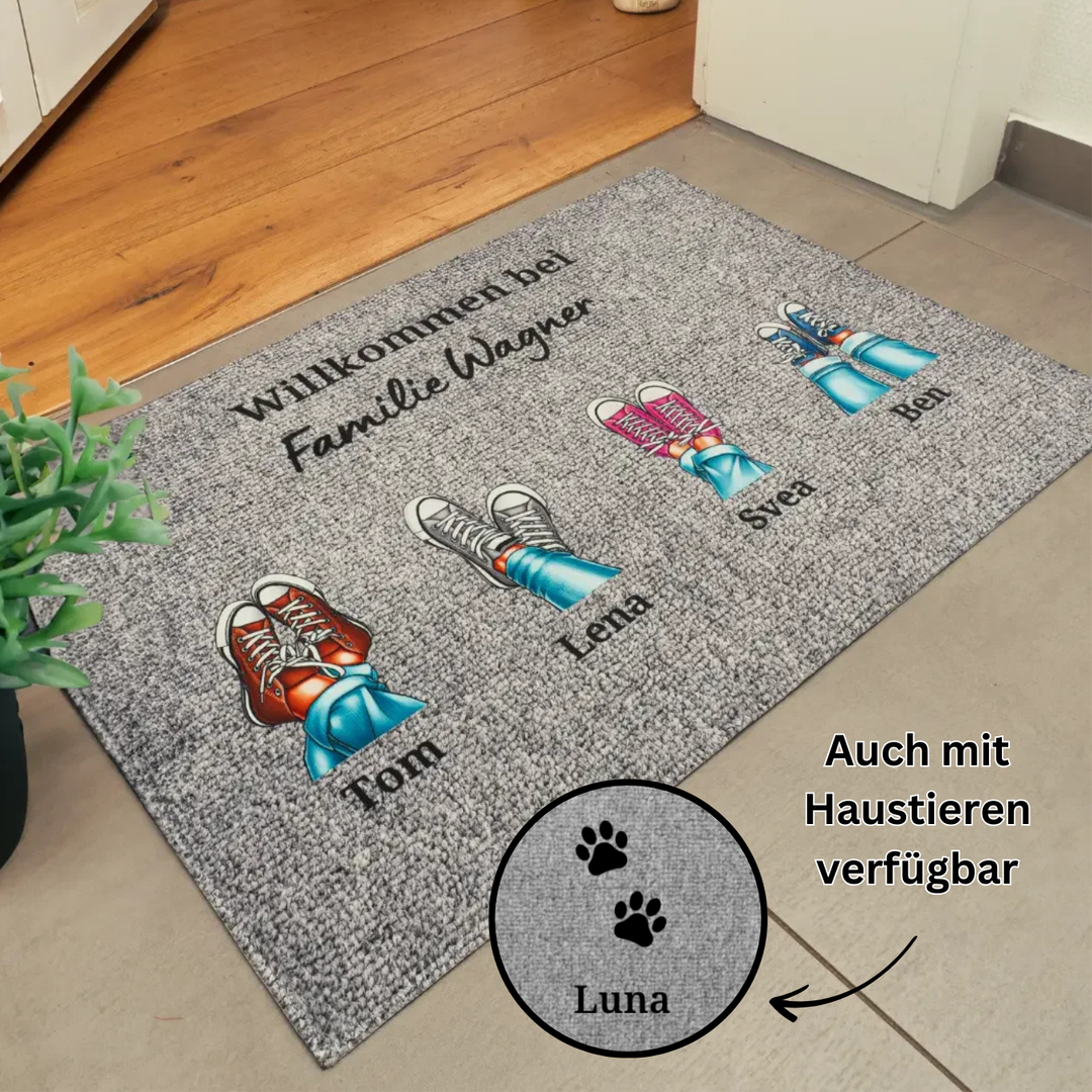 Personalisierte Fußmatte ''Eure Sneaker'' - famwalls