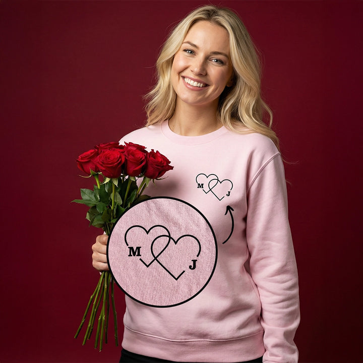 Personalisierter Sweater "Herzen"