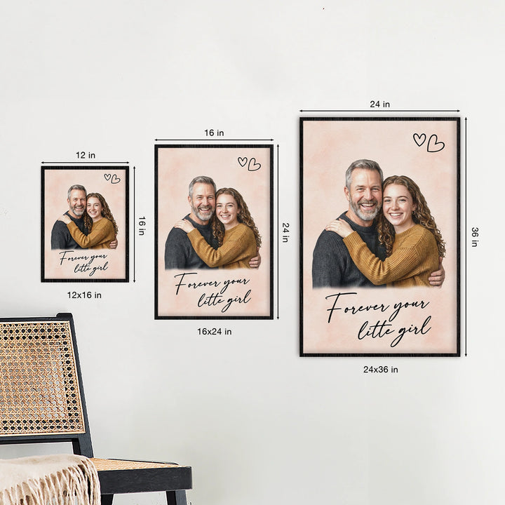 (US) Personalisiertes Poster "Forever Your Little Girl"