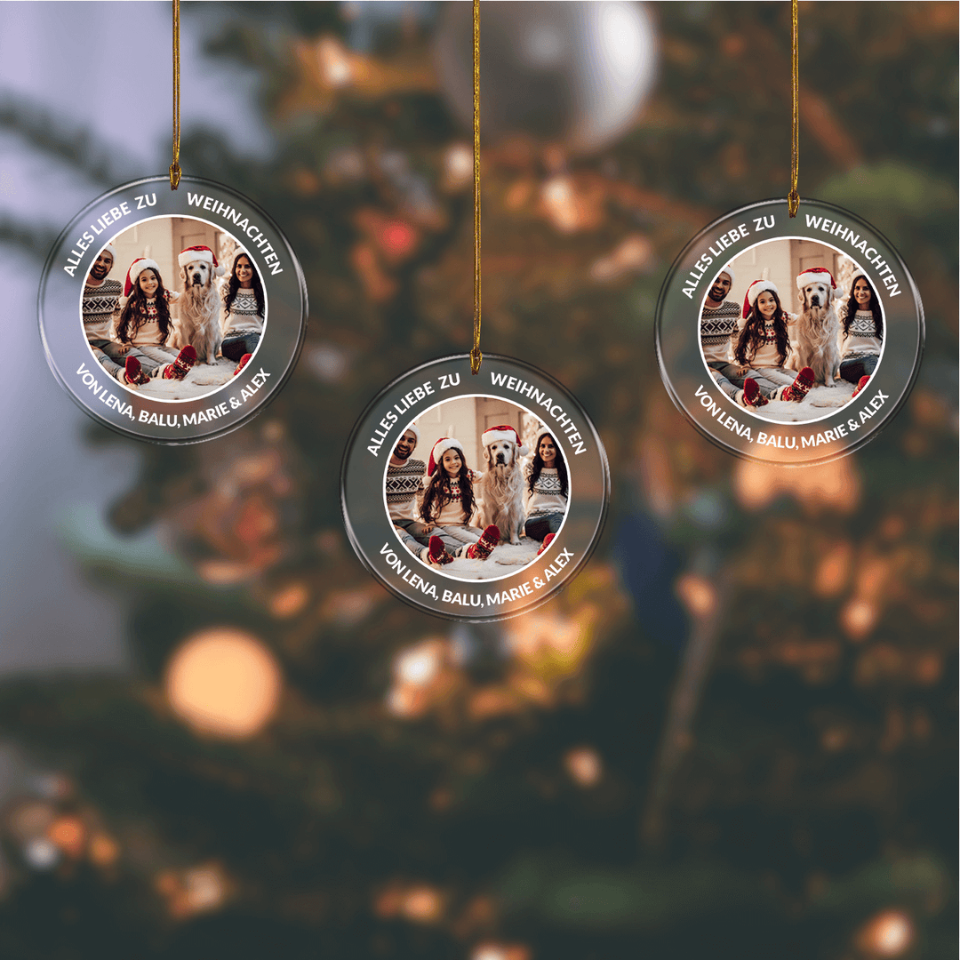 Weihnachtsbaumschmuck ''Dein Foto & Text'' famwalls