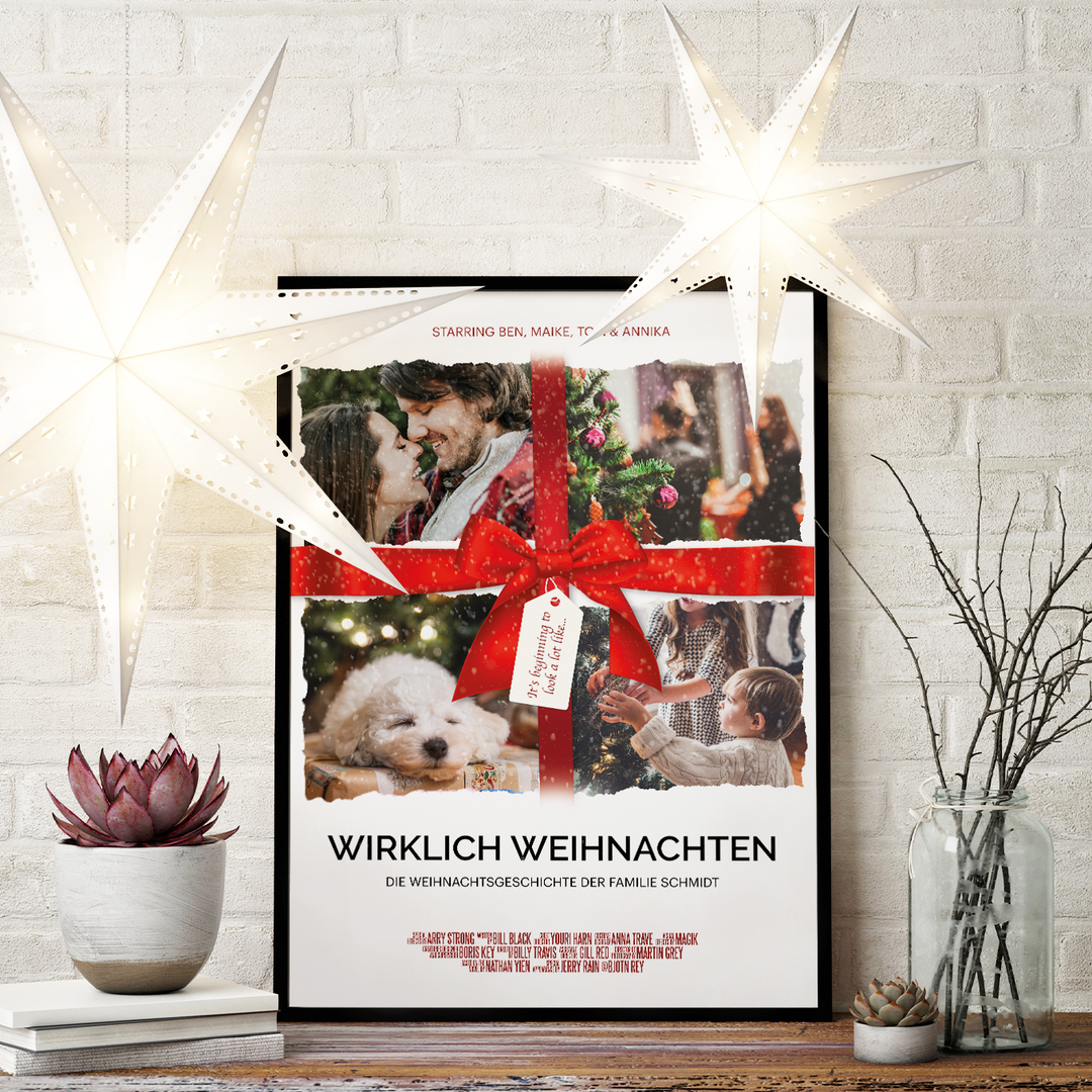 Weihnachtsfilm-Poster "Foto Geschenk" famwalls