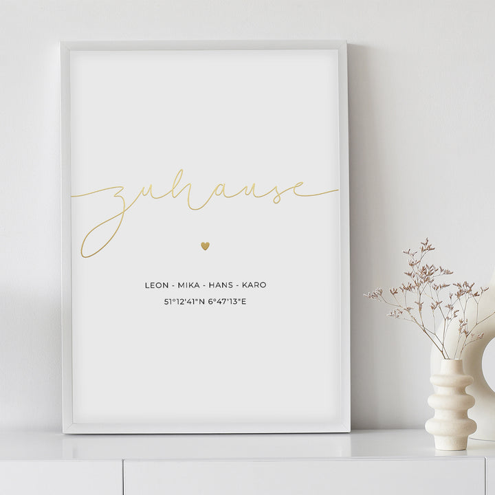 Poster "Your Home" with gold foil
