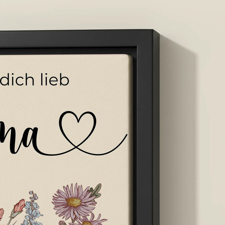 Personalisierte Leinwand "Für dich Mama"